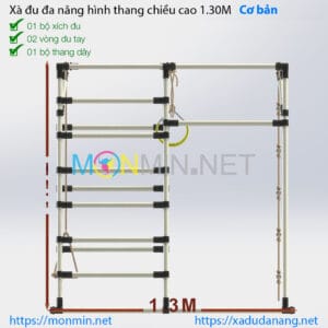 Alternative view of Xà đu đa năng hình thang chiều cao 1m3 cơ bản