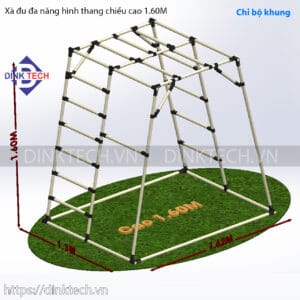 Bộ khung – cao 1.6m – Xà đu đa năng hình thang