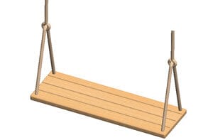 Ghế đu gỗ cho bộ xà đu cao 1m8