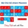 Chữ nhám Tiếng Việt - nét viết hoa - Bộ 29 chữ MONMIN (Montessori Sandpaper Letters)