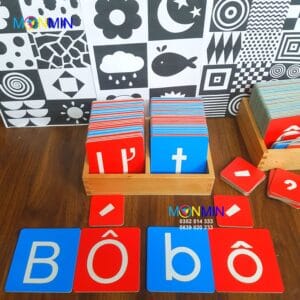 Chữ cát nhám - Giáo cụ ngôn ngữ Montessori