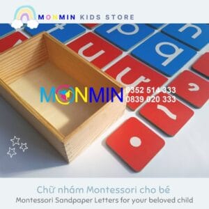 Bộ chữ nhám Tiếng Việt MONMIN (Montessori Sandpaper Letters)