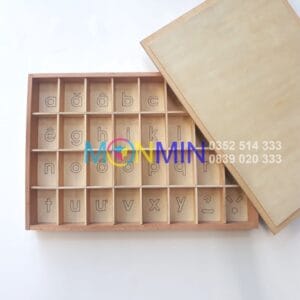 Chữ di động Tiếng Việt - Nét in thường - Học ghép chữ thành câu - Giáo cụ Montessori - Monmin