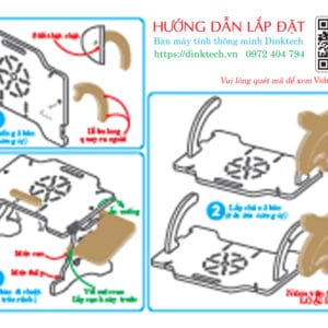Hướng dẫn lắp đặt bàn laptop thông minh Dinktech 2