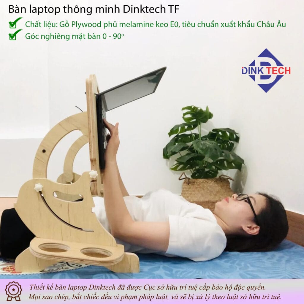 Bàn laptop thông minh Dinktech Bàn nằm làm việc